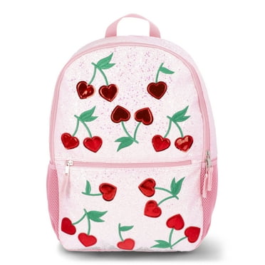 Wonder Nation Girls' 17" Cherry Cheers Laptop Backpack, Pink