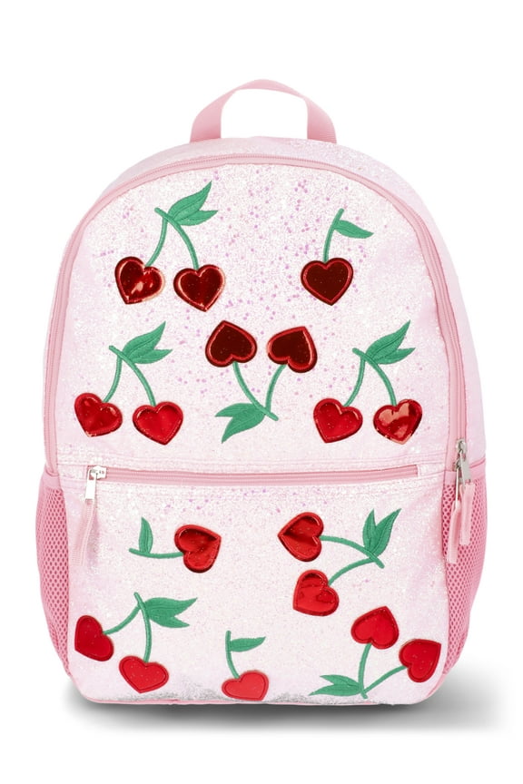 Girls' 17" Cherry Cheers Laptop Backpack, Pink