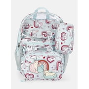 Wonder Nation Kids' Clear Caticorn 17" Backpack, Lunch Tote, Laptop Sleeve and Pouch Set, 4-Piece