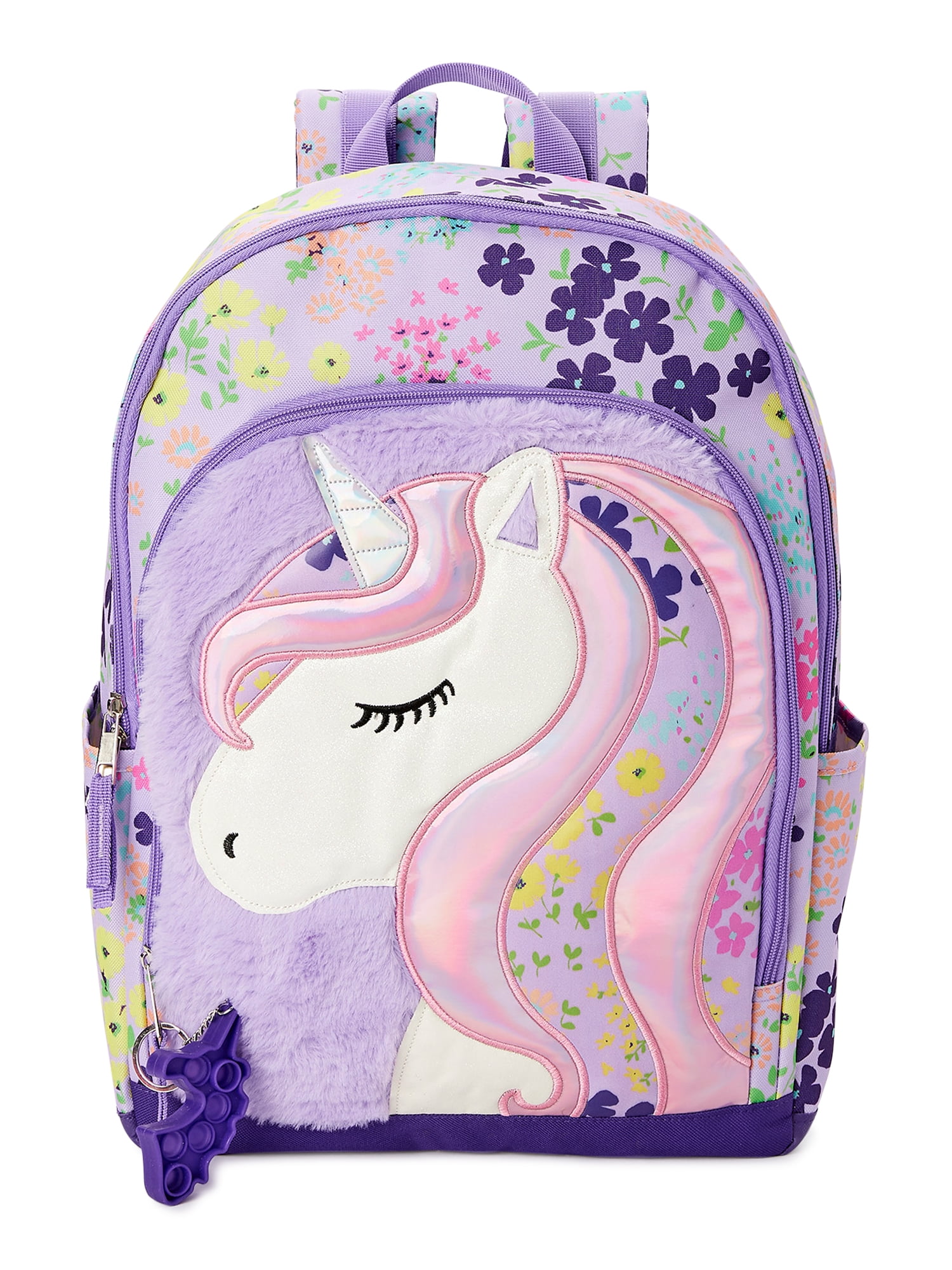 Wonder Nation Girls' Flower Unicorn Backpack - Purple - 1 Each