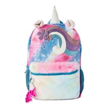 Wonder Nation Girls 17" Laptop Backpack Sparkle Unicorn Teal Sea Pink