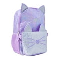 thumbnail image 1 of Wonder Nation Girls 17" Laptop Backpack with Lunch Bag 2-Piece Set, Purple Kitty, 1 of 5