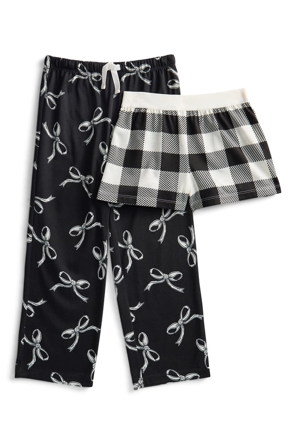 Girls Pajama Pants and Shorts, 2-Pack, Sizes 4-18