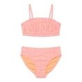 thumbnail image 1 of Wonder Nation Little and Big Girls Ruffle Sunshine Bikini Swimsuit with UPF50, 2-Piece, Sizes 4-16, 1 of 3