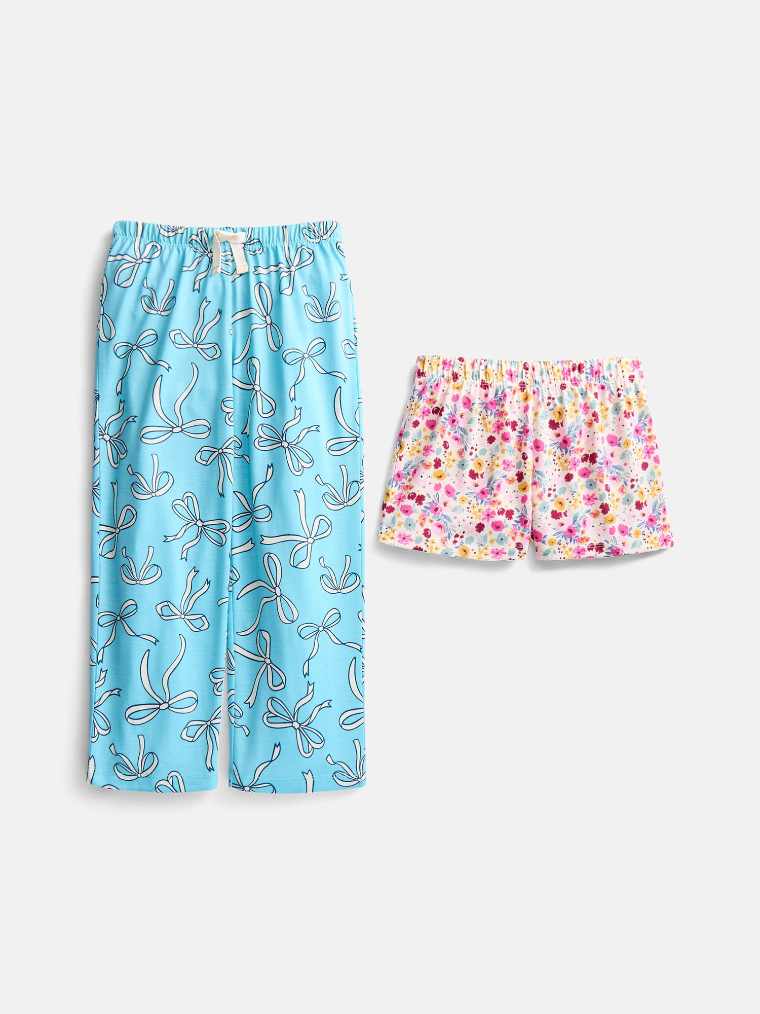 Wonder Nation Girls Sleep Pants and Shorts, 2-Pack, Sizes 4-18
