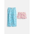 thumbnail image 1 of Wonder Nation Girls Sleep Pants and Shorts, 2-Pack, Sizes 4-18, 1 of 5