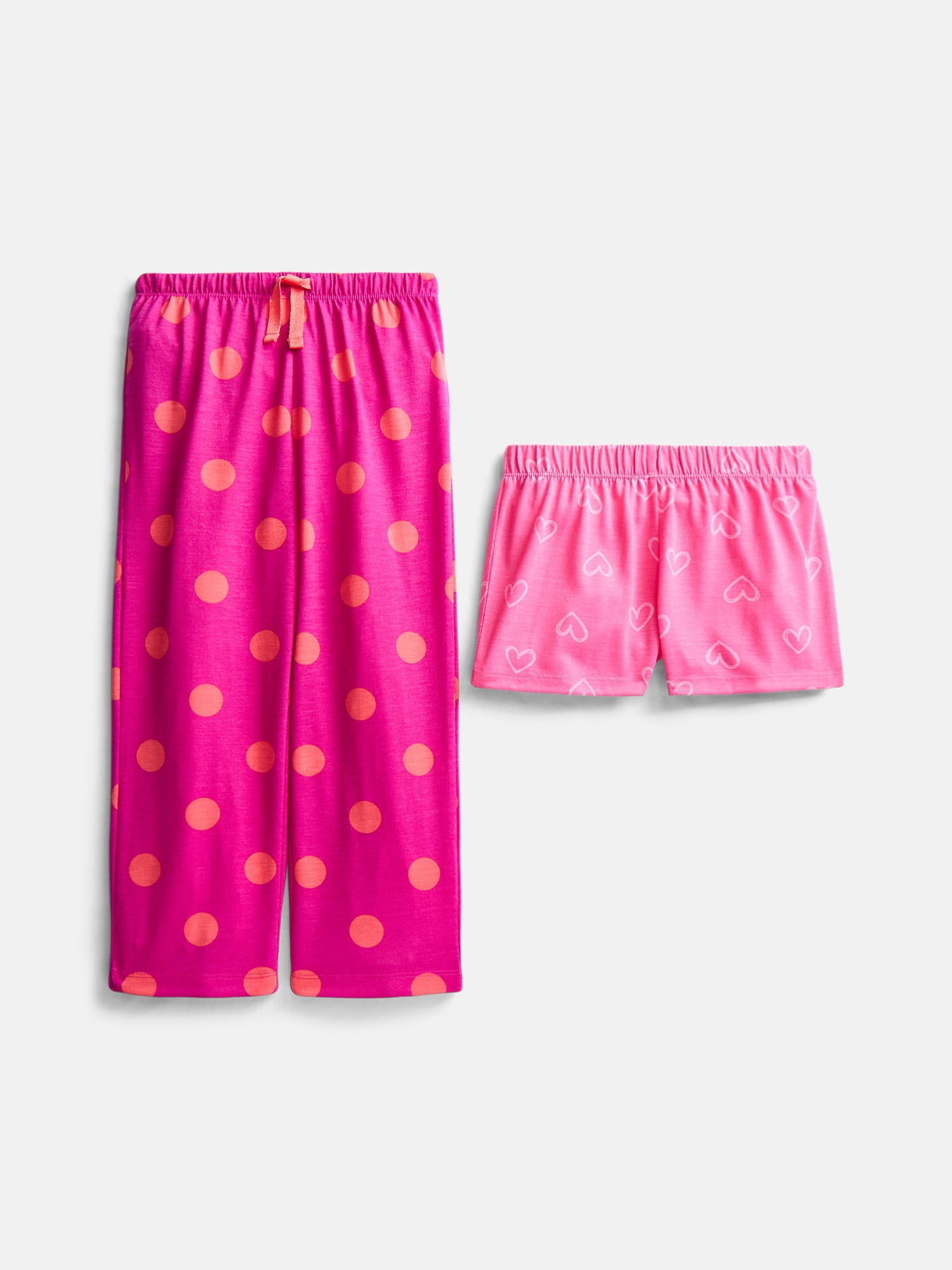 Wonder Nation Girls Sleep Pants and Shorts, 2-Pack, Sizes 4-18
