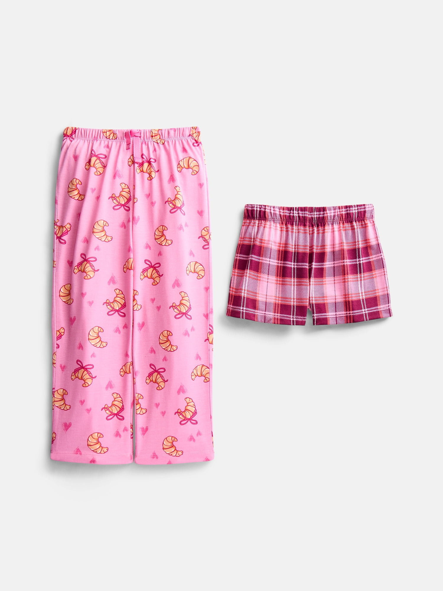 Wonder Nation Girls Sleep Pants and Shorts, 2-Pack, Sizes 4-18