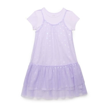 Wonder Nation Girls Sparkle Tulle Dress, Sizes 4-18 & Plus