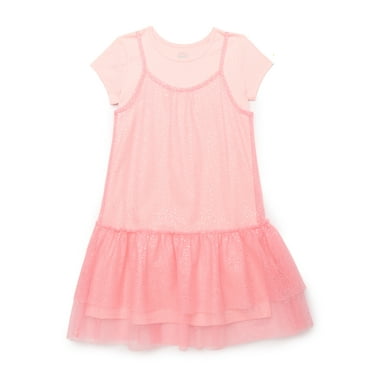 Wonder Nation Girls Sparkle Tulle Dress, Sizes 4-18 & Plus