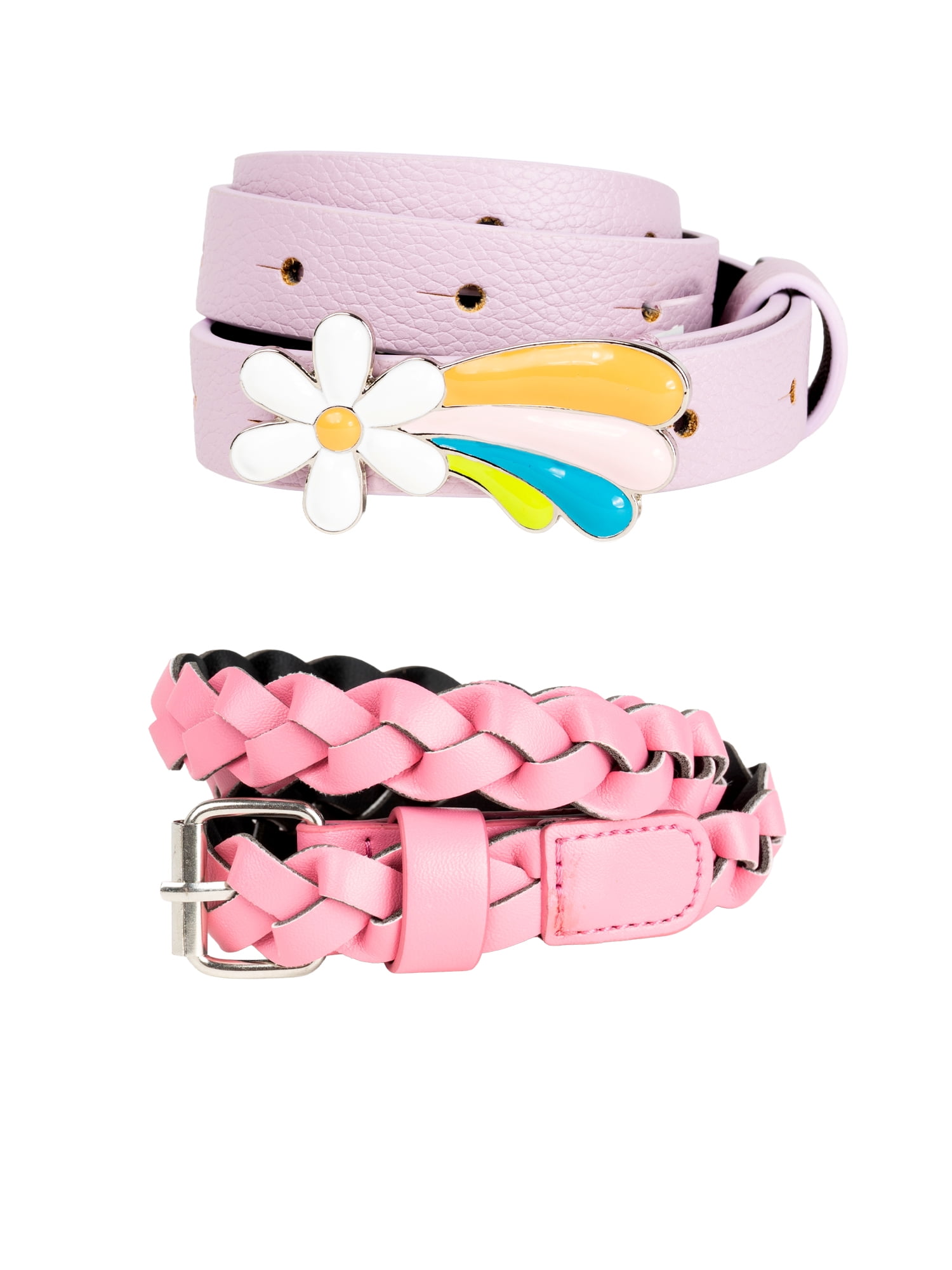 Wonder Nation Girls Fashion Belts, 2-pack, Sizes XS-XXL