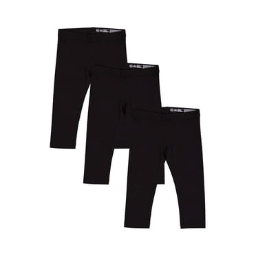 Wonder Nation Girls 3-Pack Capri Legging, Sizes 4-18 & Plus