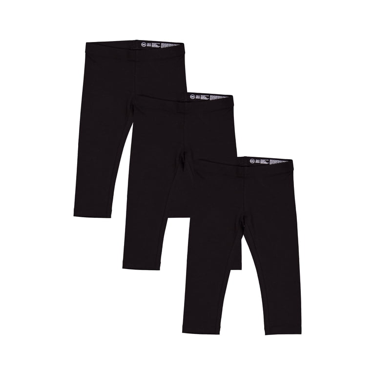 Wonder Nation Girls Capri Leggings 3-Pack Sizes 4-18 Plus Soft