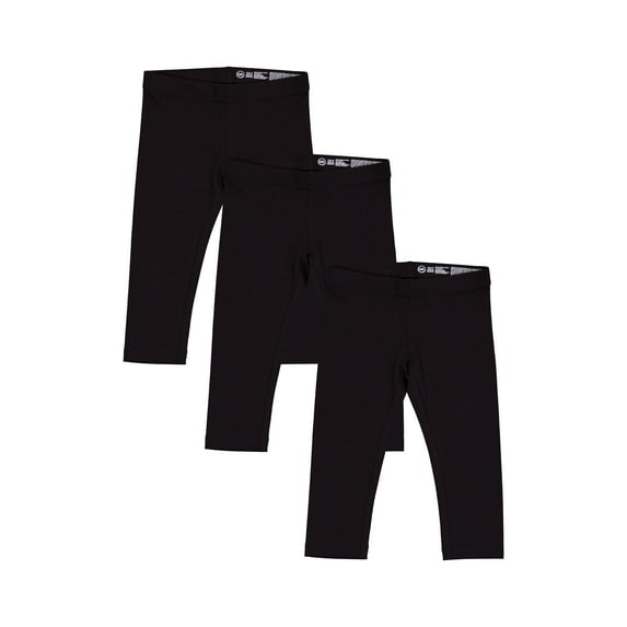 Wonder Nation Girls Capri Leggings, 3-Pack, Sizes 4-18 & Plus