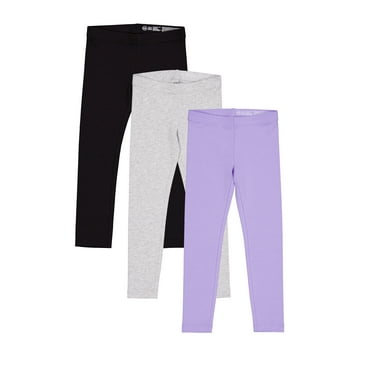 Wonder Nation Girls Kid Tough Leggings, 3-Pack, Sizes 4-18 & Plus