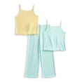 thumbnail image 1 of Wonder Nation Girls Tank Tops and Pants Sleep Set, 3-Piece, Sizes 4-18, 1 of 4