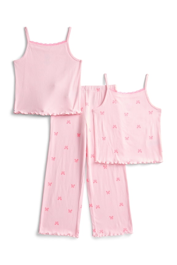 Girls Tank Tops and Pants Sleep Set, 3-Piece, Sizes 4-18
