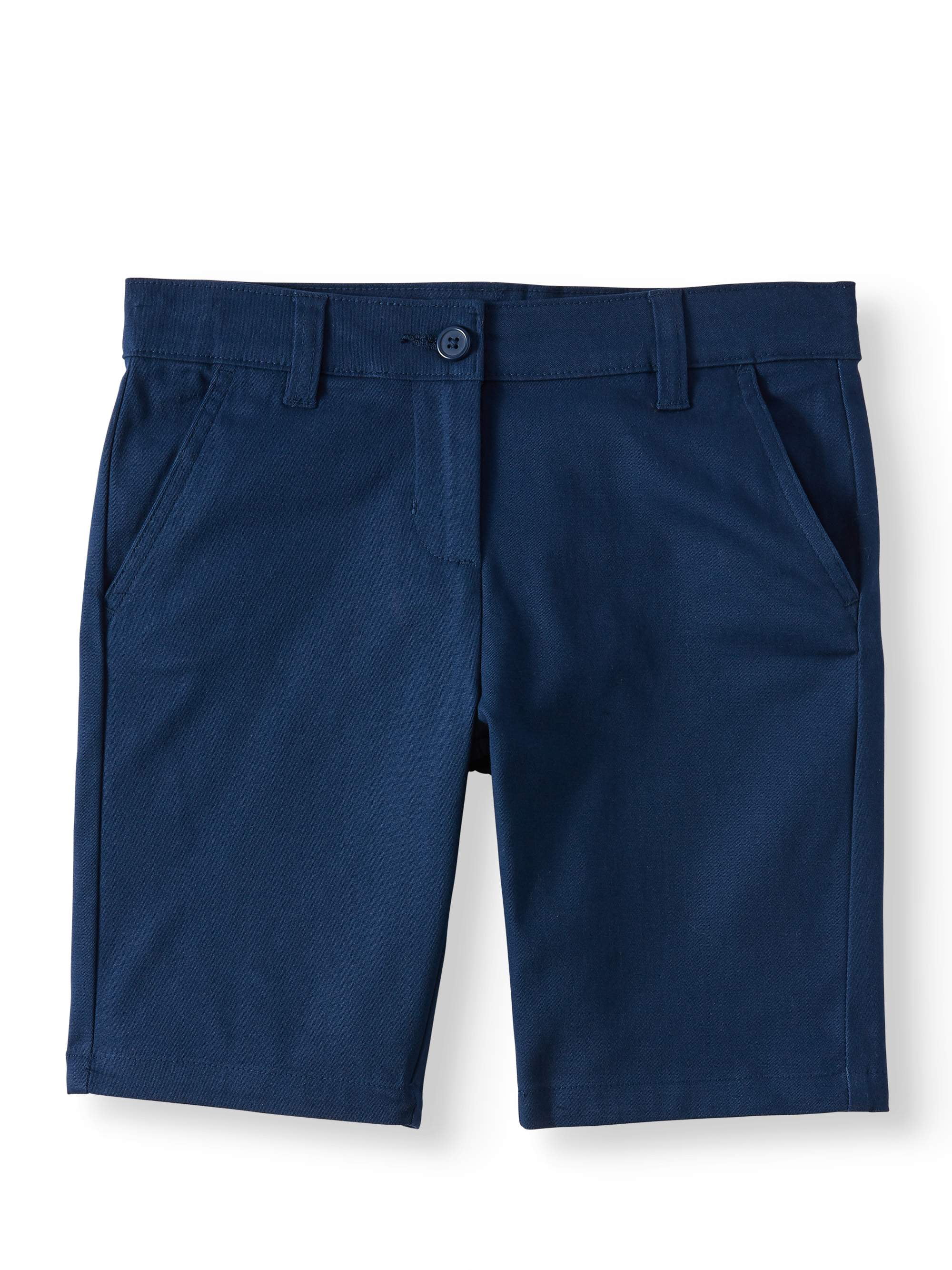 Wonder Nation Girls 416 School Uniform Stretch Twill Bermuda Shorts