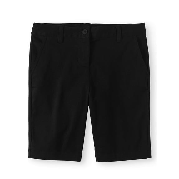 Wonder Nation Girls 4-16 School Uniform Stretch Twill Bermuda Shorts