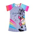 thumbnail image 1 of Wonder Nation Girls 4-18 & Plus Short Sleeve Sleepover Party Sleep Gown, 1 of 1