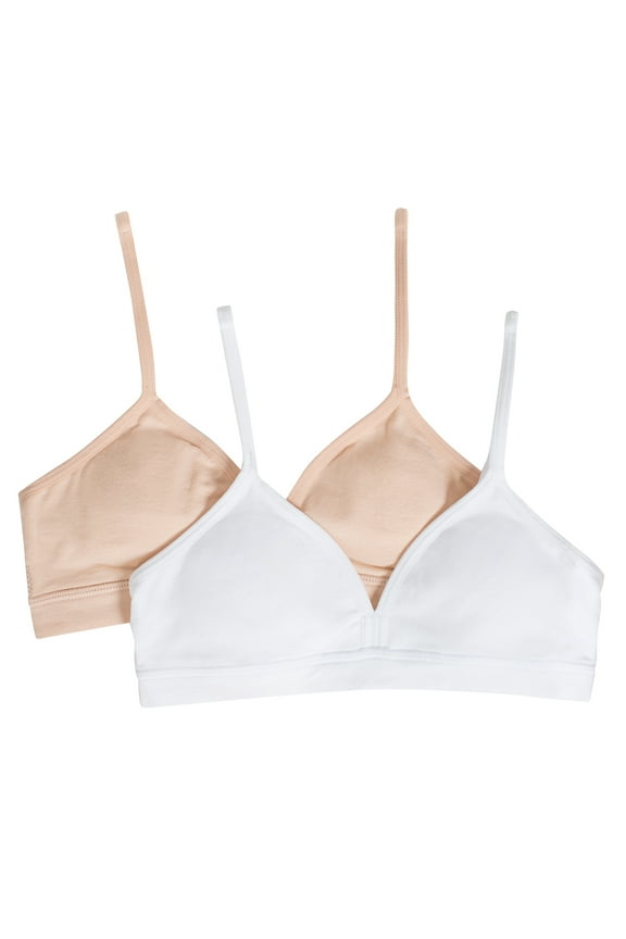 Girls 4-18 Smooth Bralette, 2 Pack