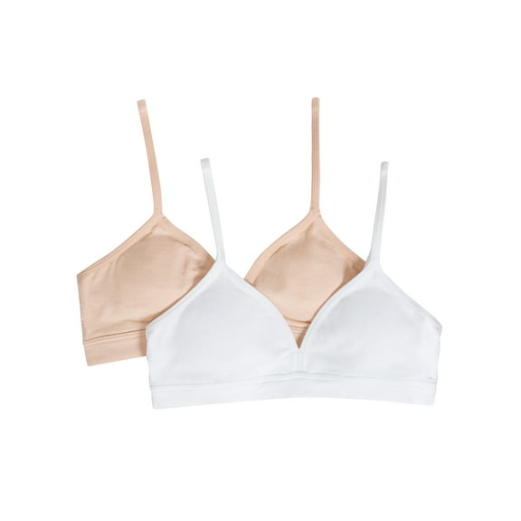 Wonder Nation Girls 4-18 Smooth Bralette, 2 Pack