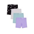 thumbnail image 1 of Wonder Nation Girls Bike Shorts, 4-Pack, Sizes 4-18 & Plus, 1 of 5
