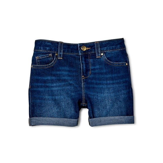 Wonder Nation Girls 5-18 & Plus Roll Cuff Denim Jean Shorts - Walmart.com