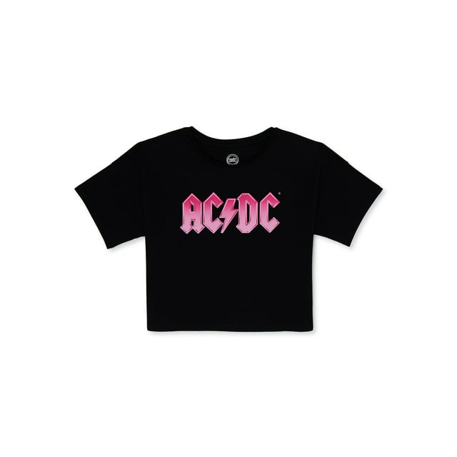 Wonder Nation Girls AC/DC Graphic Short Sleeve T-Shirt, Sizes 4-18