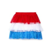 WONDER NATION Americana Girls Mesh Skirt, Sizes 4-18