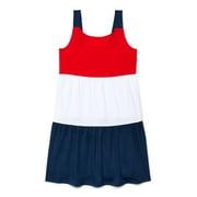 Wonder Nation Girls Americana Sleeveless Tiered Dress, Sizes 4-18