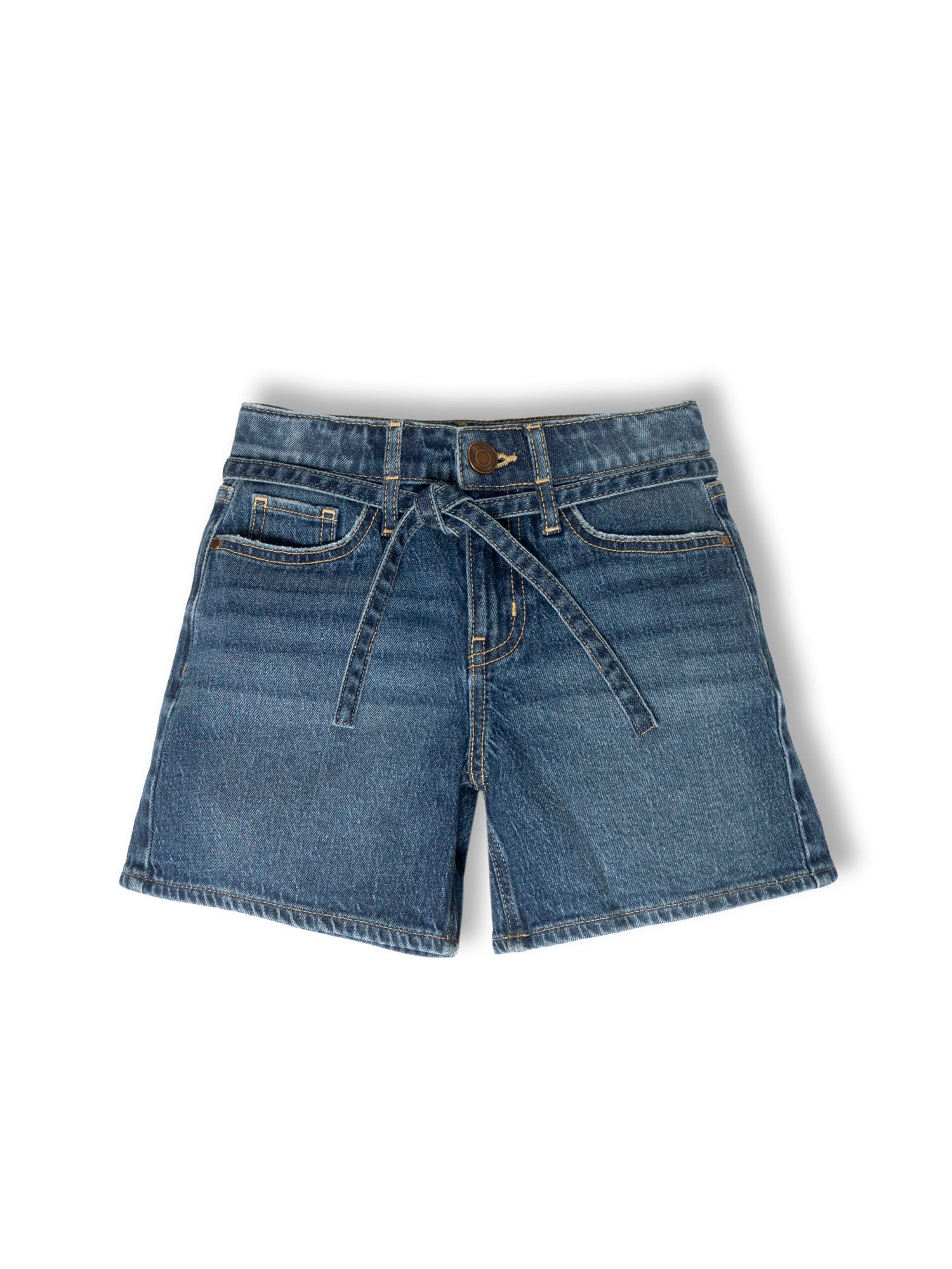 Wonder Nation Girls Baggy Denim Shorts, Size 5-18