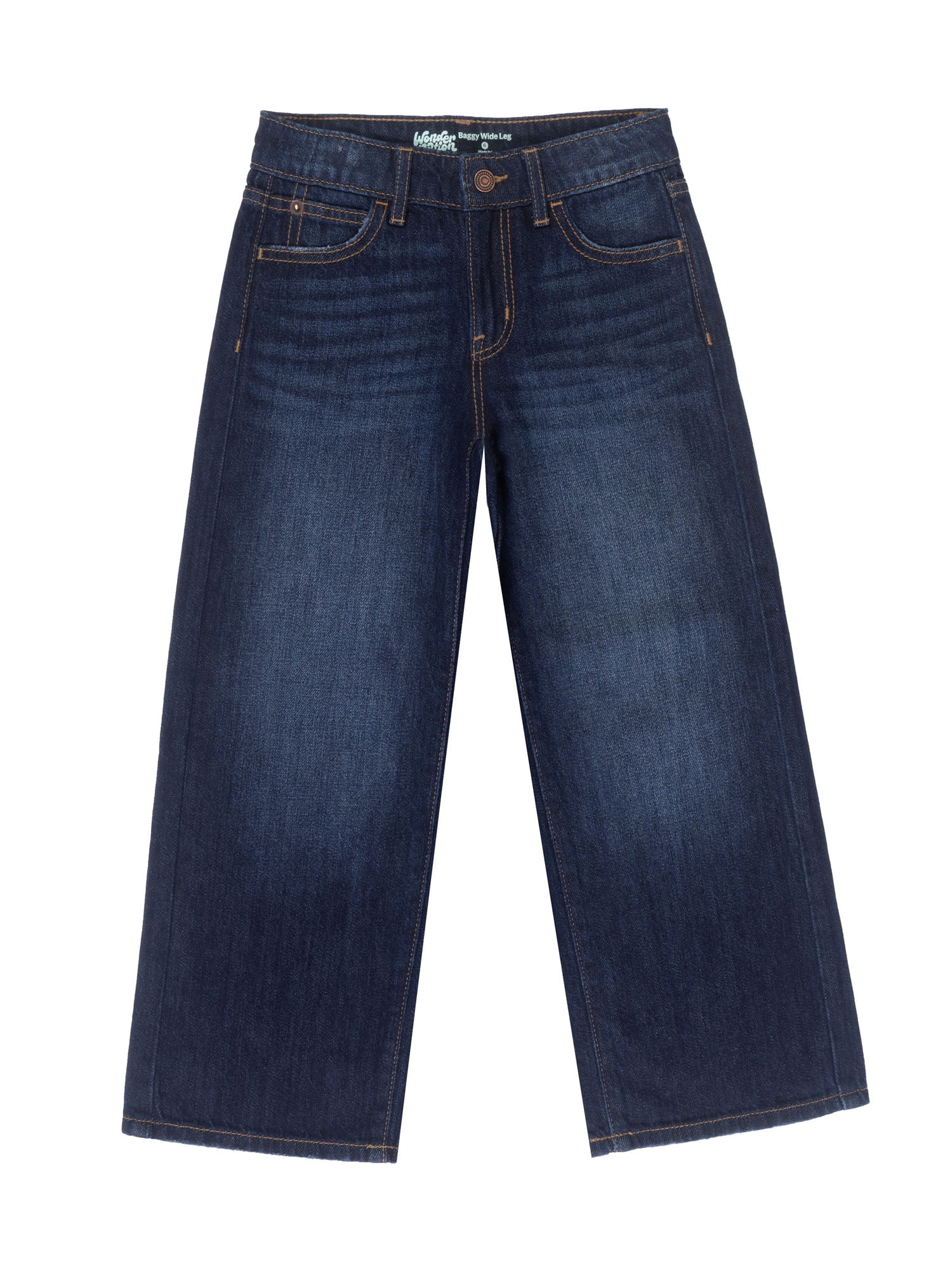 Wonder Nation Girls Baggy Wide Leg Jean, Sizes 5-18