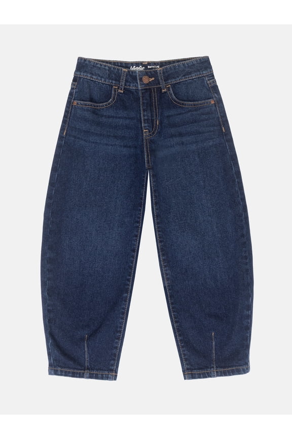 Girls Ankle Length Barrel Jeans, Sizes 5-18