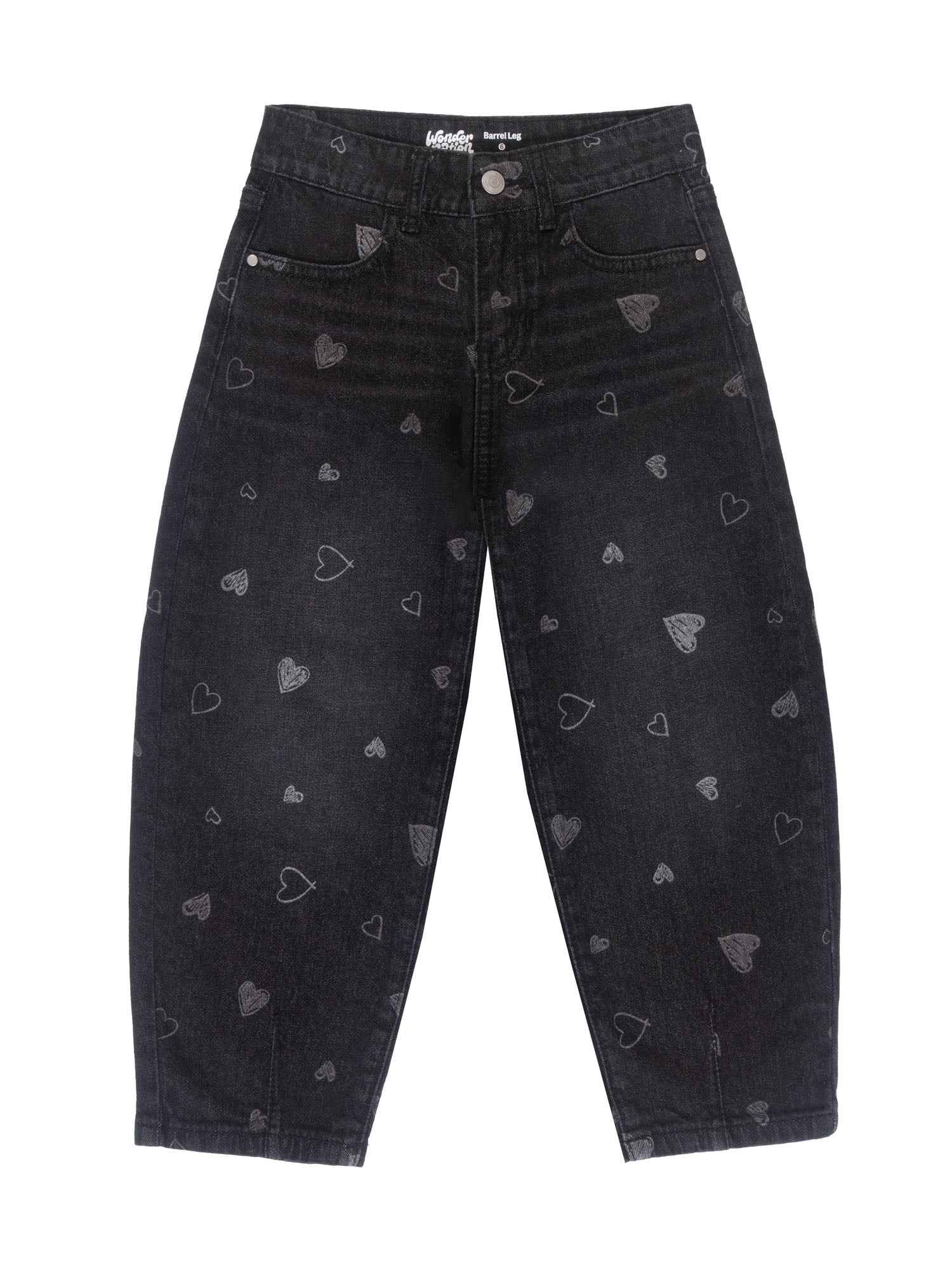 Wonder Nation Girls Barrel Jean, Sizes 5-18