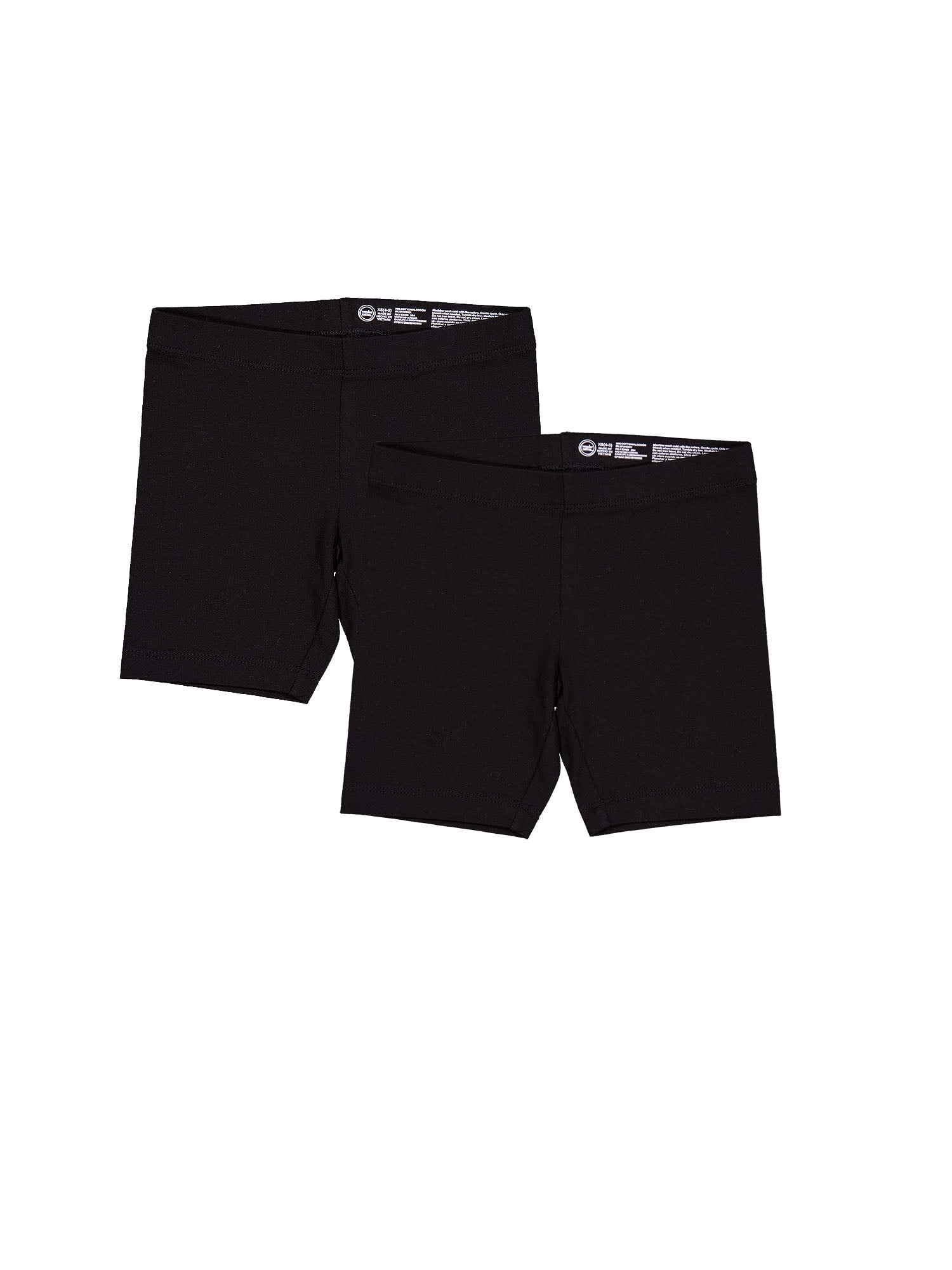 Wonder Nation Girls Bike Shorts, 2-Pack, Sizes 4-18 & Plus