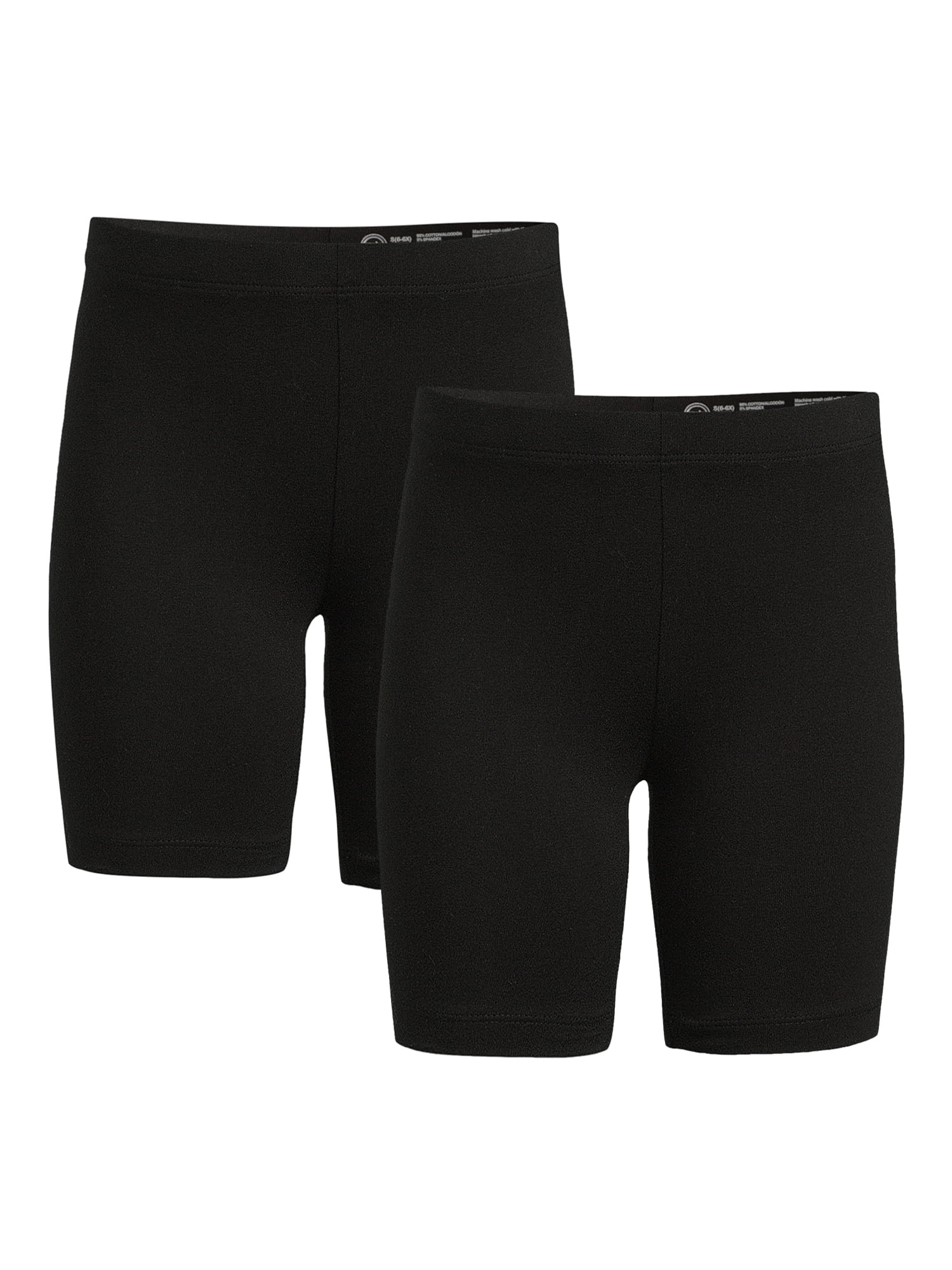 Wonder Nation Girls Bike Shorts 2 Pack Sizes 4 18 Plus Walmart
