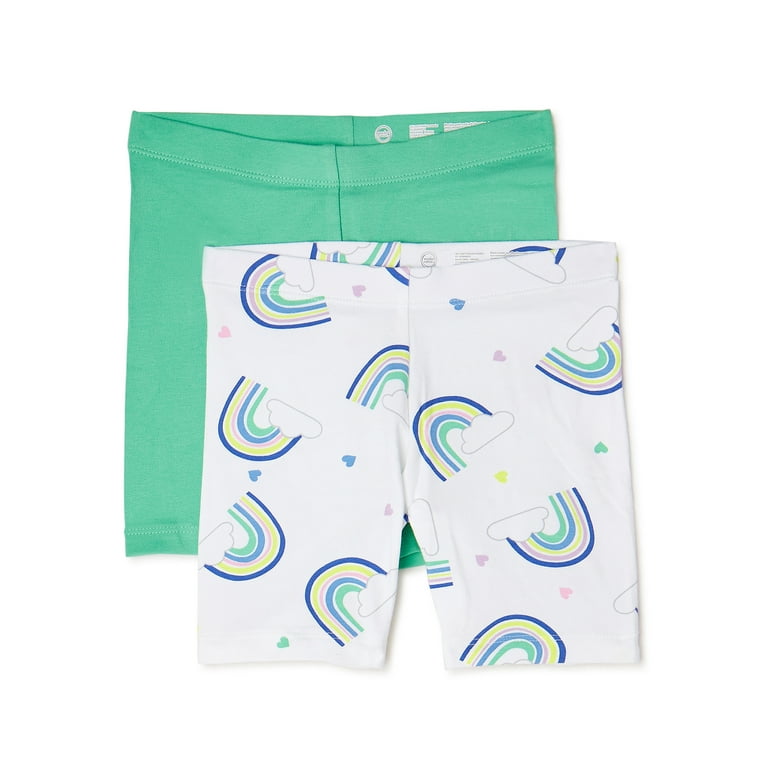 Wonder Nation Girls Bike Shorts 2 Pack Sizes 4 18 Plus Walmart