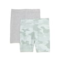 thumbnail image 1 of Wonder Nation Girls Bike Shorts, 2-Pack, Sizes 4-18 & Plus, 1 of 1