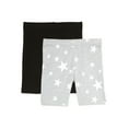 thumbnail image 1 of Wonder Nation Girls Bike Shorts, 2-Pack, Sizes 4-18 & Plus, 1 of 1