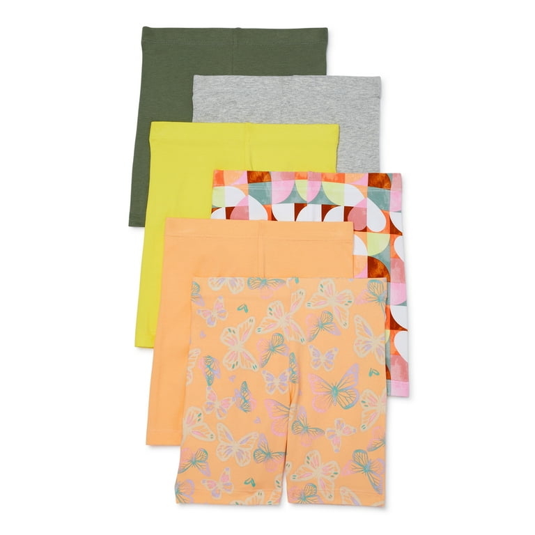 Wonder Nation Girls Bike Shorts 6-Pack, Sizes 4-18