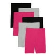 thumbnail image 1 of Wonder Nation Girls Bike Shorts, 6-Pack, Sizes 4-18 & Plus, 1 of 4