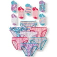 thumbnail image 1 of Wonder Nation Girls Bikini Underwear + Socks 7-Pack, Sizes 6-16, 1 of 3
