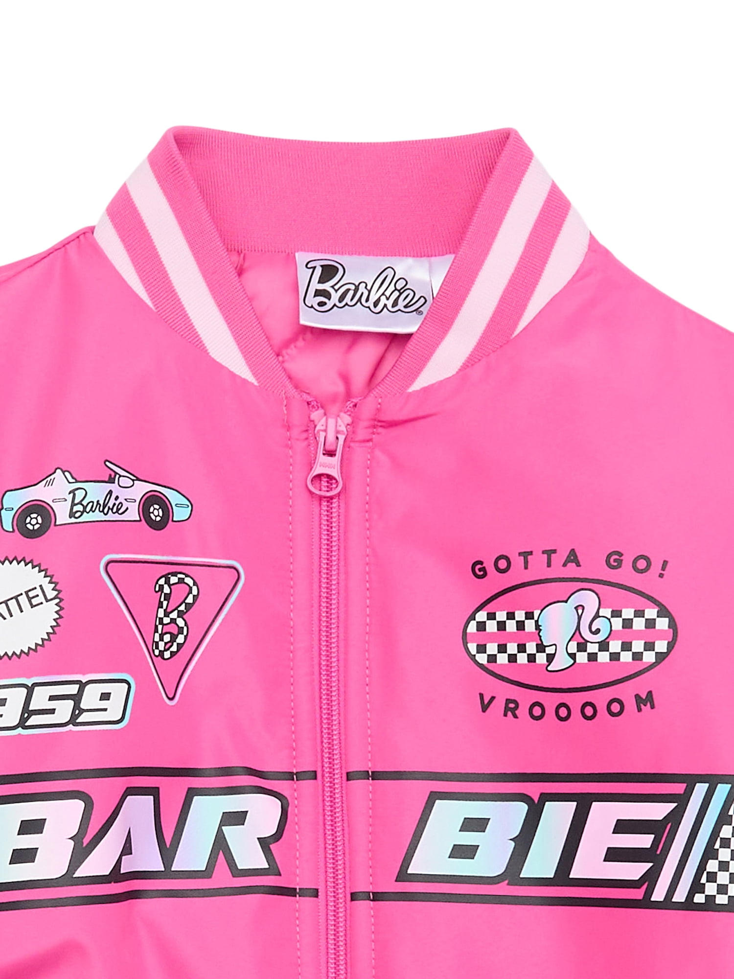 Barbie Girls Graphic Bomber Jacket, Sizes 4-18