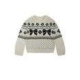 thumbnail image 1 of Wonder Nation Girls Holiday Fair Isle Sweater, Sizes 4-18 & Plus, 1 of 5