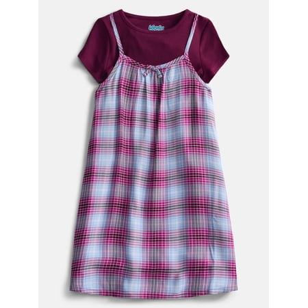 Wonder Nation Girls' Cami Dress and Tee Set, 2-Piece, Sizes 4-18