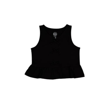 Wonder Nation Girls Bow Front Tank, Sizes 4-18 & Plus