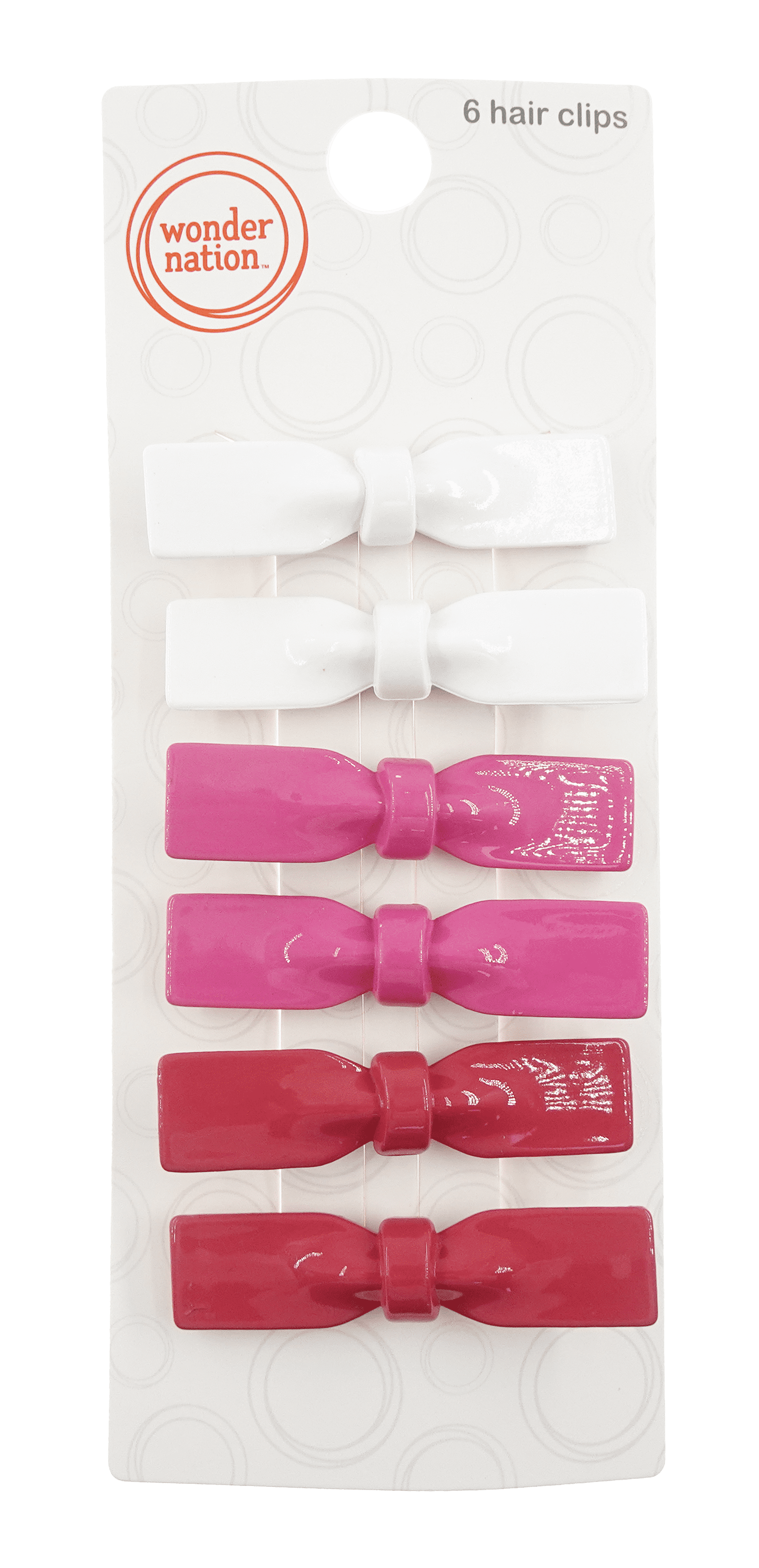 Wonder Nation Girls Bow Salon Clips, 6-Piece, Multi
