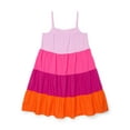 thumbnail image 1 of Wonder Nation Girls Tiered Colorblock Dress, Sizes 4-18 & Plus, 1 of 4