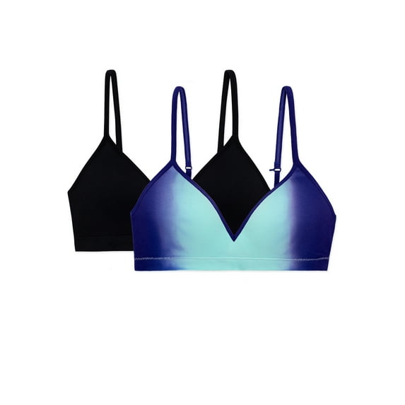 Wonder Nation Girls Bra, 2 Pack T-Shirt Seamless Molded Cup (Little Girls & Big Girls)